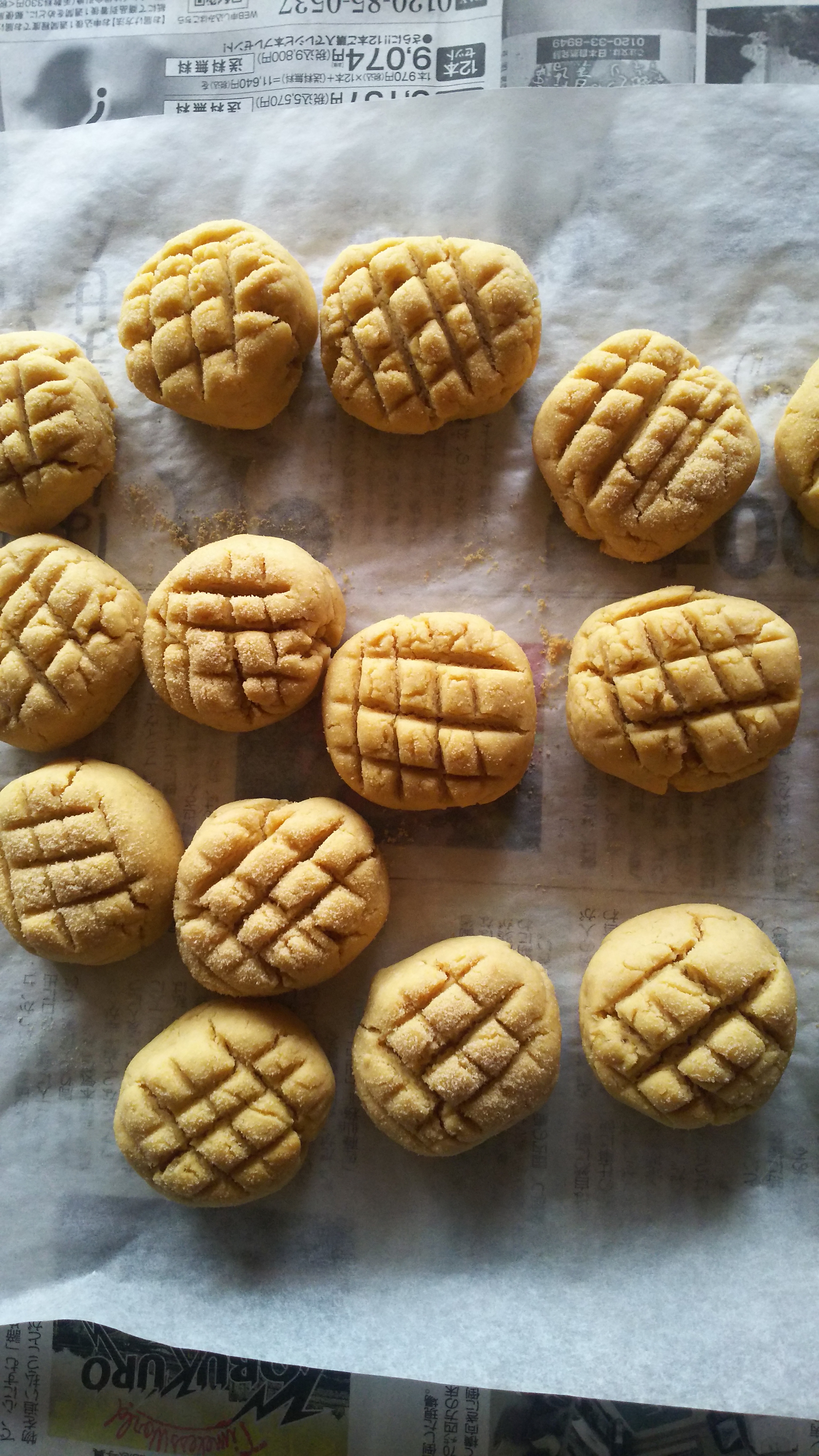 米粉でメロンパン風クッキー（１０個分）